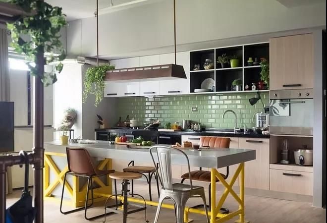 Minimalistische woondecoratie in industriële stijl Deze keuken is zo cool