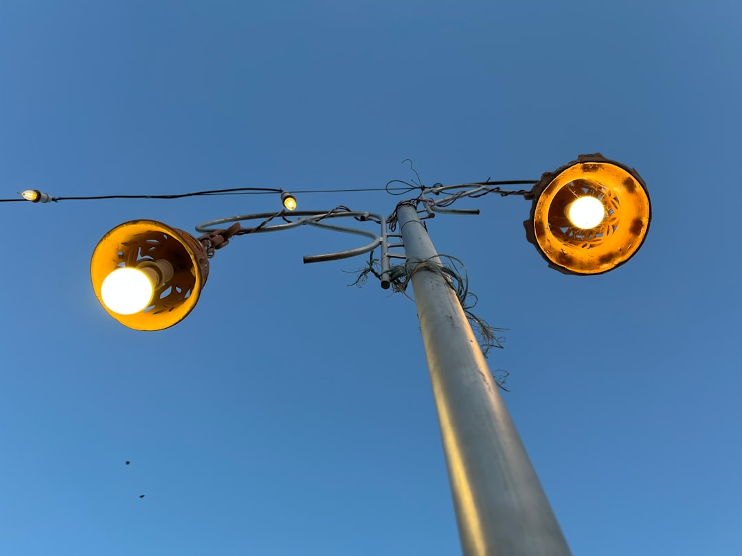 Photo industrial pulley pendant light